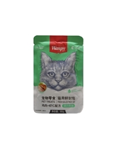 تصویر  پوچ Wanpy مخصوص گربه تهیه شده از مرغ و میگو - 80 گرم