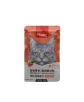 تصویر  پوچ Wanpy مخصوص گربه تهیه شده از مرغ و ماهی مرکب - 80گرم