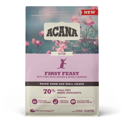 تصویر  غذای خشک Acana مدل First Feast Kitten تهيه شده از مرغ و شاه ماهی مخصوص گربه های زير يک سال - 1.8 كيلوگرم
