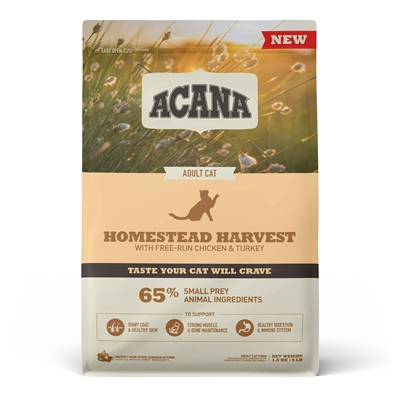 تصویر  غذای خشک Acana مدل Homestead Harvest Adult تهيه شده از مرغ و بوقلمون مخصوص گربه بالغ - 1.8 كيلوگرم