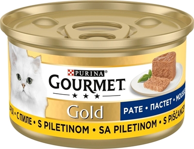 تصویر  کنسرو پته Gourmet Gold تهیه شده از مرغ مخصوص گربه بالغ - 85 گرم
