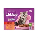 تصویر  پوچ Whiskas مدل Junior multi pack تهیه شده از گوشت گوساله و مرغ مخصوص بچه گربه - 85 * 4 گرم